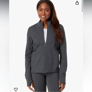 PACT Women's‎ Pure Fit Organic Cotton Zip Up Sweatshirt Size XS Grey